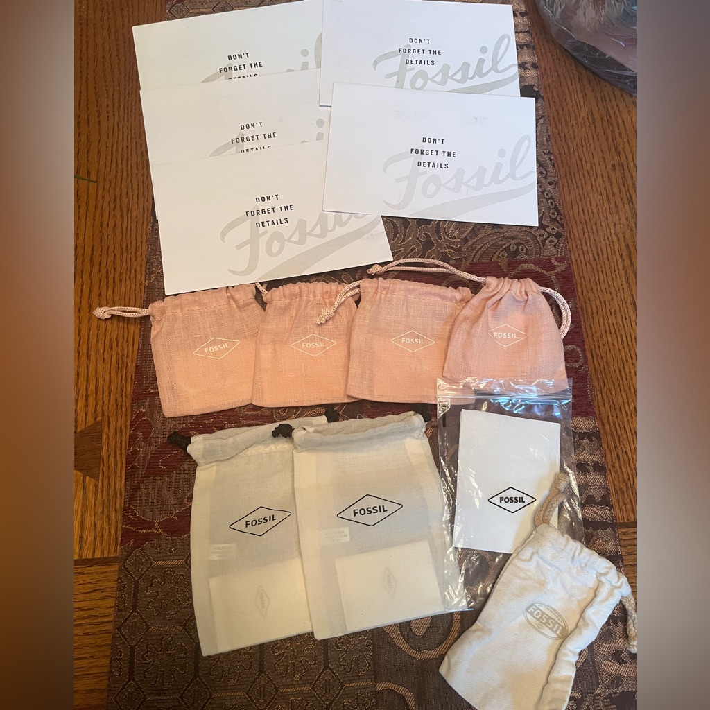 Fossil Jewelry Dust Bags Manuals Envelopes Fossil Jewelry Dust Bags Manuals Envelopes